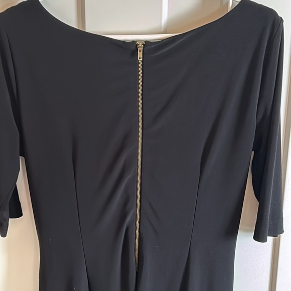 Tahari Little Black Dress with Gold Accent & Zipper, size 8 - Picture 7 of 7